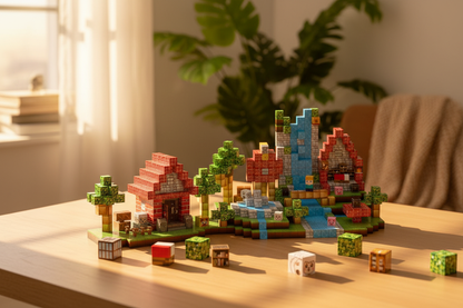 Minecraft Bloklar Sıcak Ev Ambiyansı