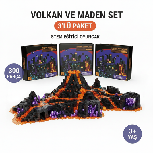 Volkan ve Maden Set 3'lü Paket - 300 Parça