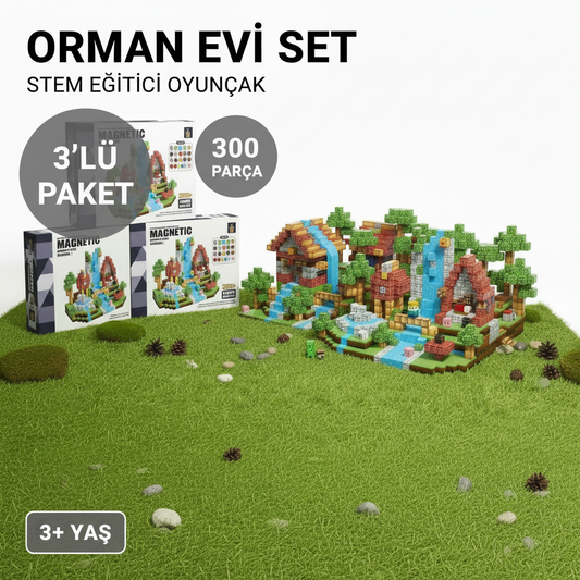 Orman Evi Set 3'lü Paket - 300 Parça