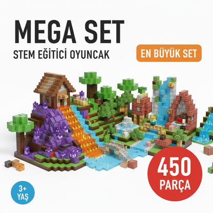 Minecraft Mega Set - 450 Parça Manyetik Blok Seti