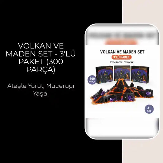 Volkan ve Maden Set - 3'l&uuml; Paket (300 Par&ccedil;a) by@Outfy